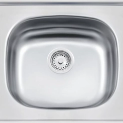 Pia Tramontina 120x52 com Cuba Central Aço Inox
