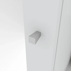 Sapateira 1 Porta com Espelho e Prateleiras Laterais Henn Duetto D182-05 Branco SE