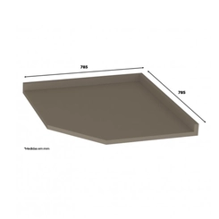 Tampo para Balcão Canto Oblíquo Henn C907-23 Duna