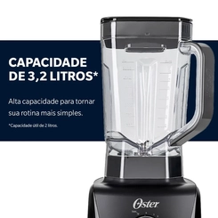 Liquidificador 3,2L 15 Velocidades 1.400W Oster OLIQ610 Preto