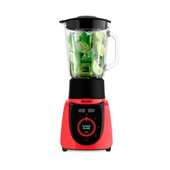 Liquidificador 1,8L 4 Velocidades + Turbo 900W Mallory Optima Glass Vermelho
