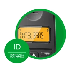 Telefone Fixo Sem Fio com Display Luminoso Intelbras TS2510 Preto