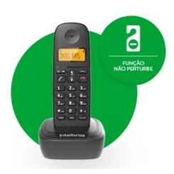 Telefone Fixo Sem Fio com Display Luminoso Intelbras TS2510 Preto
