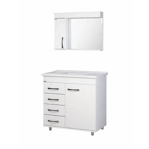 Conjunto de Banheiro Rorato Mônaco 74,5cm Branco SE
