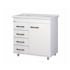 Conjunto de Banheiro Rorato Mônaco 74,5cm Branco SE