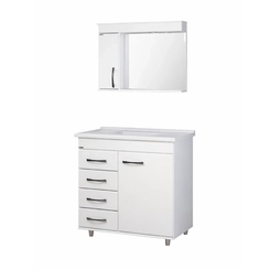 Conjunto de Banheiro Rorato Mônaco 74,5cm Branco SE