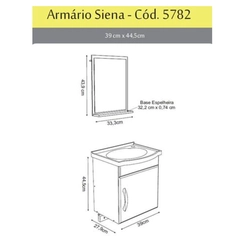Conjunto de Banheiro Rorato Siena 578202 Branco
