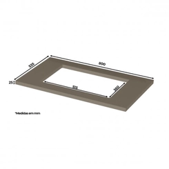 Tampo 80cm para Cooktop Henn C908-23 Duna SE
