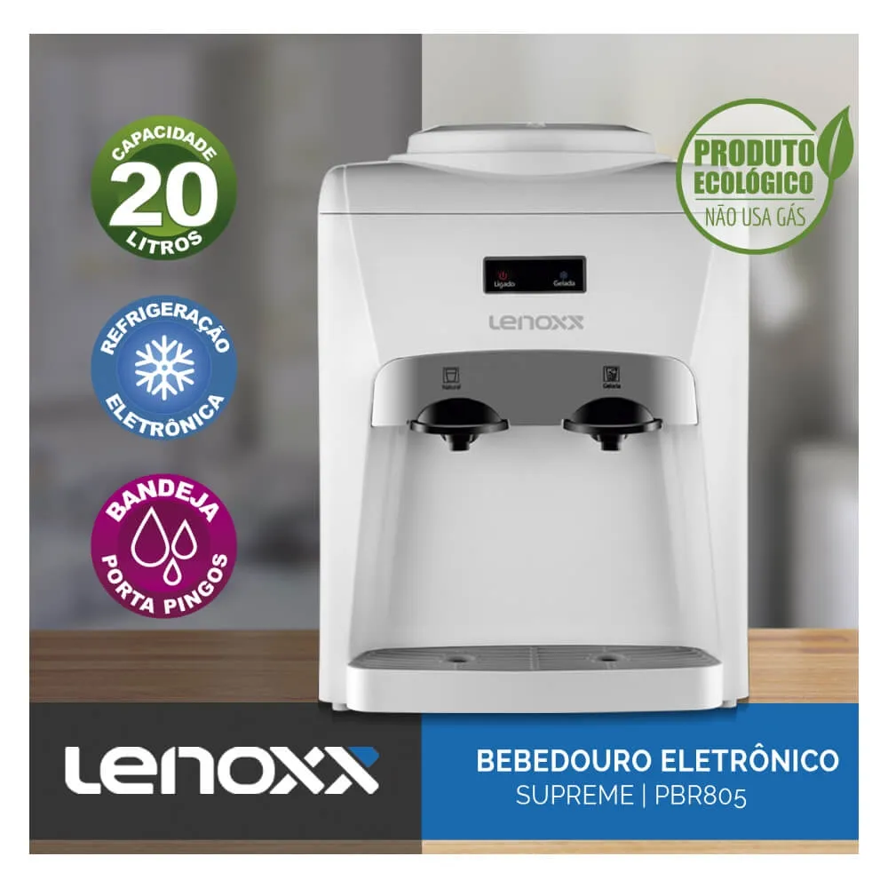 Bebedouro Eletrônico Lenoxx Supreme PBR805 Bivolt Branco