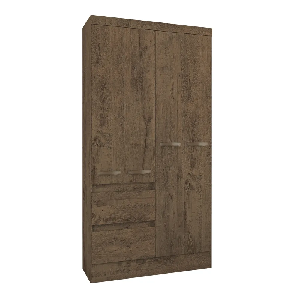 Guarda Roupa 4 Portas Atualle Maragogi 3040R-358 com 2 Gavetas Marrom Rústico SE