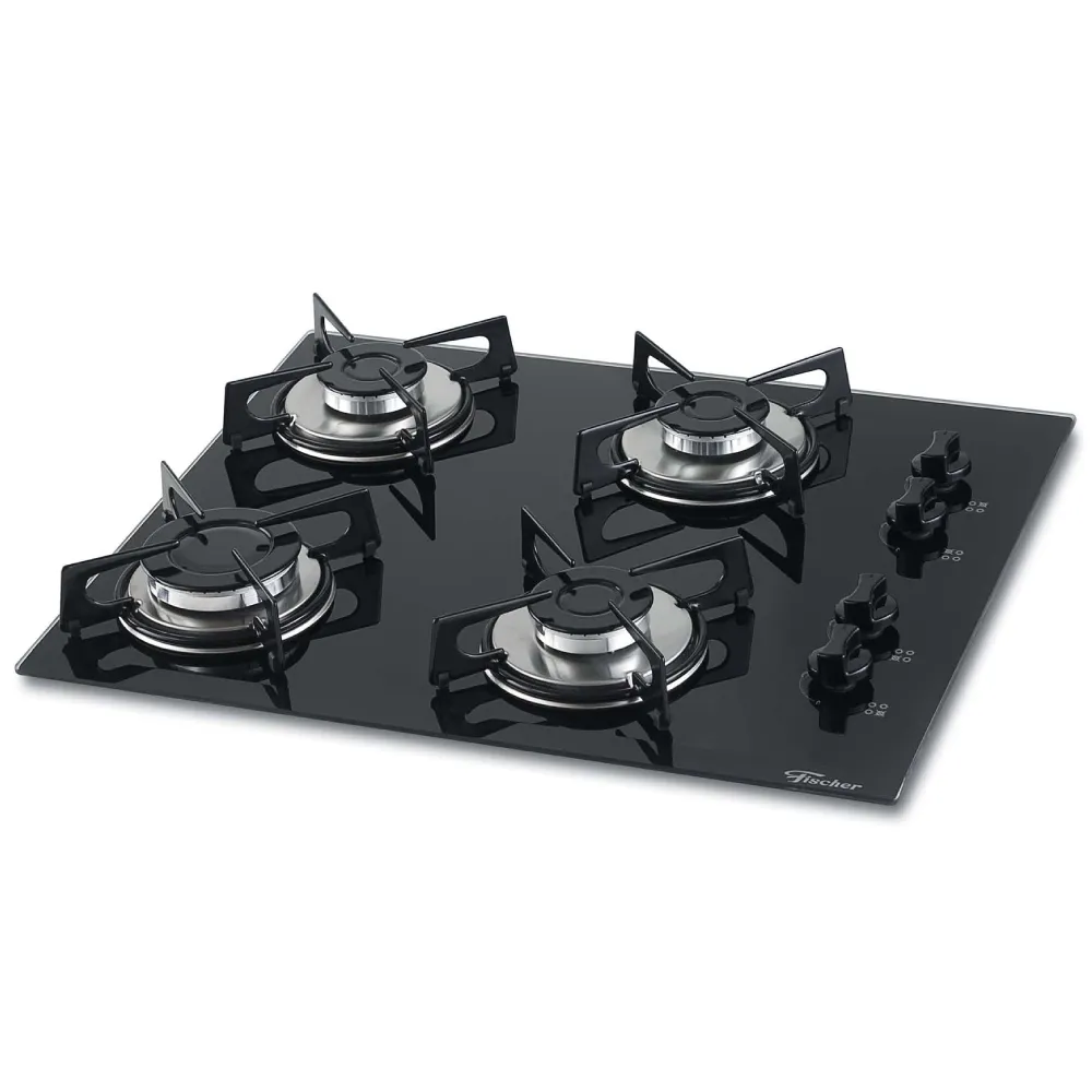 Cooktop 4 Bocas Fischer 1519-5713 a Gás Bivolt Preto