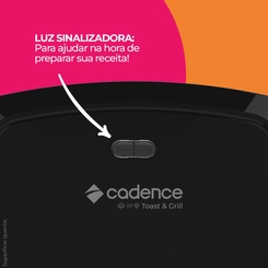 Sanduicheira e Grill 750W Cadence SAN260 Preta