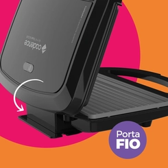 Sanduicheira e Grill 750W Cadence SAN260 Preta
