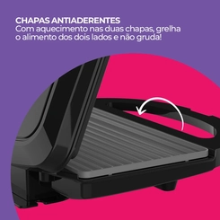 Sanduicheira e Grill 750W Cadence SAN260 Preta