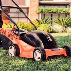 Cortador de Grama Elétrico 1.300W com Cesto Coletor 18L Tramontina CE35P Laranja