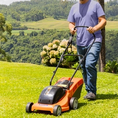 Cortador de Grama Elétrico 1.300W com Cesto Coletor 18L Tramontina CE35P Laranja