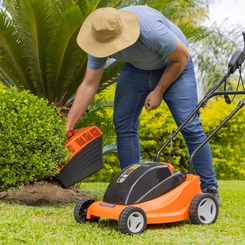 Cortador de Grama Elétrico 1.300W com Cesto Coletor 18L Tramontina CE35P Laranja