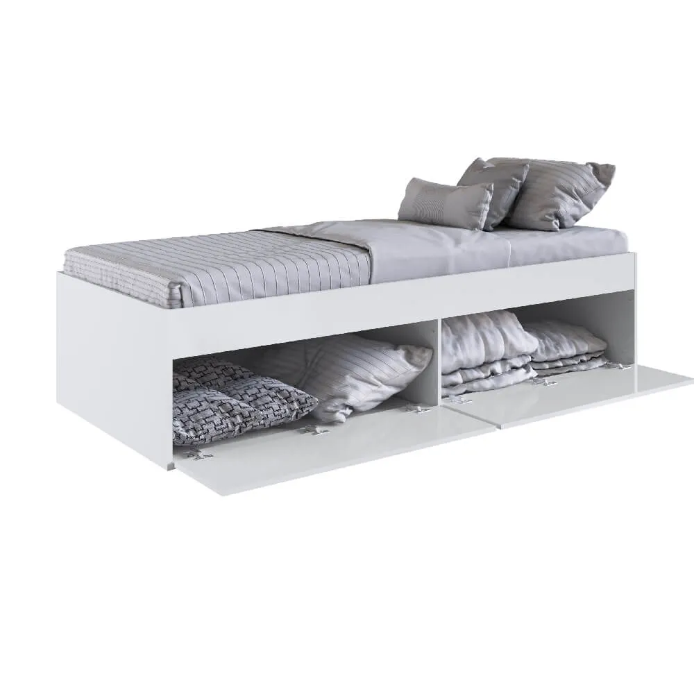 Cama Solteiro Art In Móveis Tokio CM800 BR Branco SE