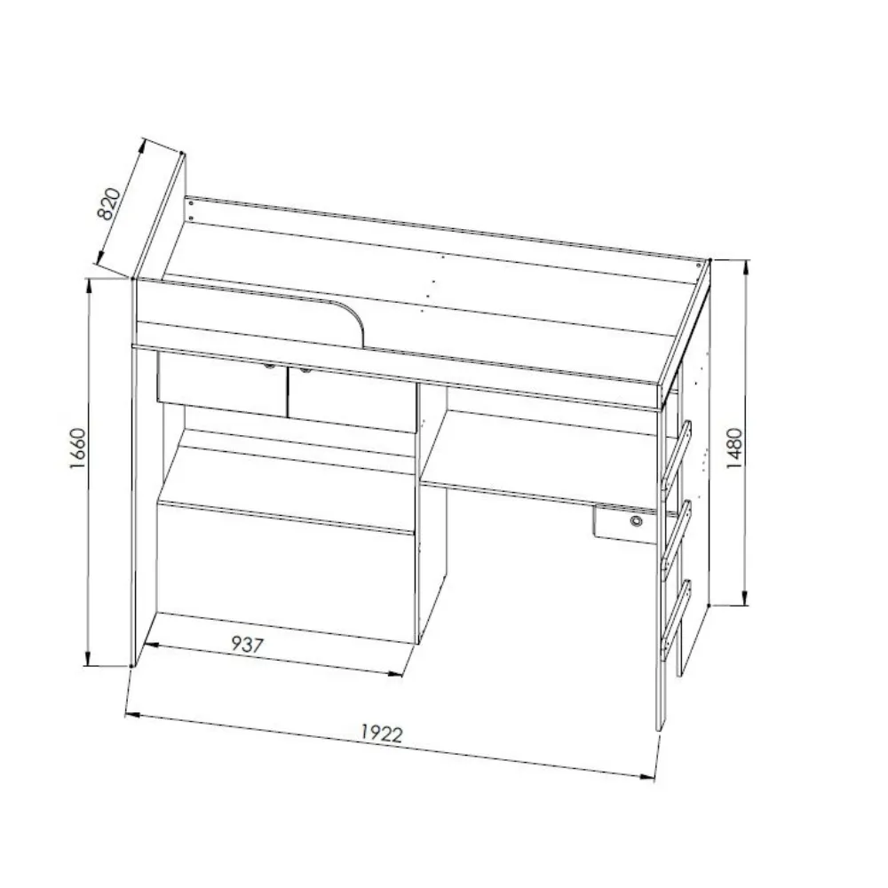 Cama Solteiro Art In Móveis Lion CM9090 BR Branco SE