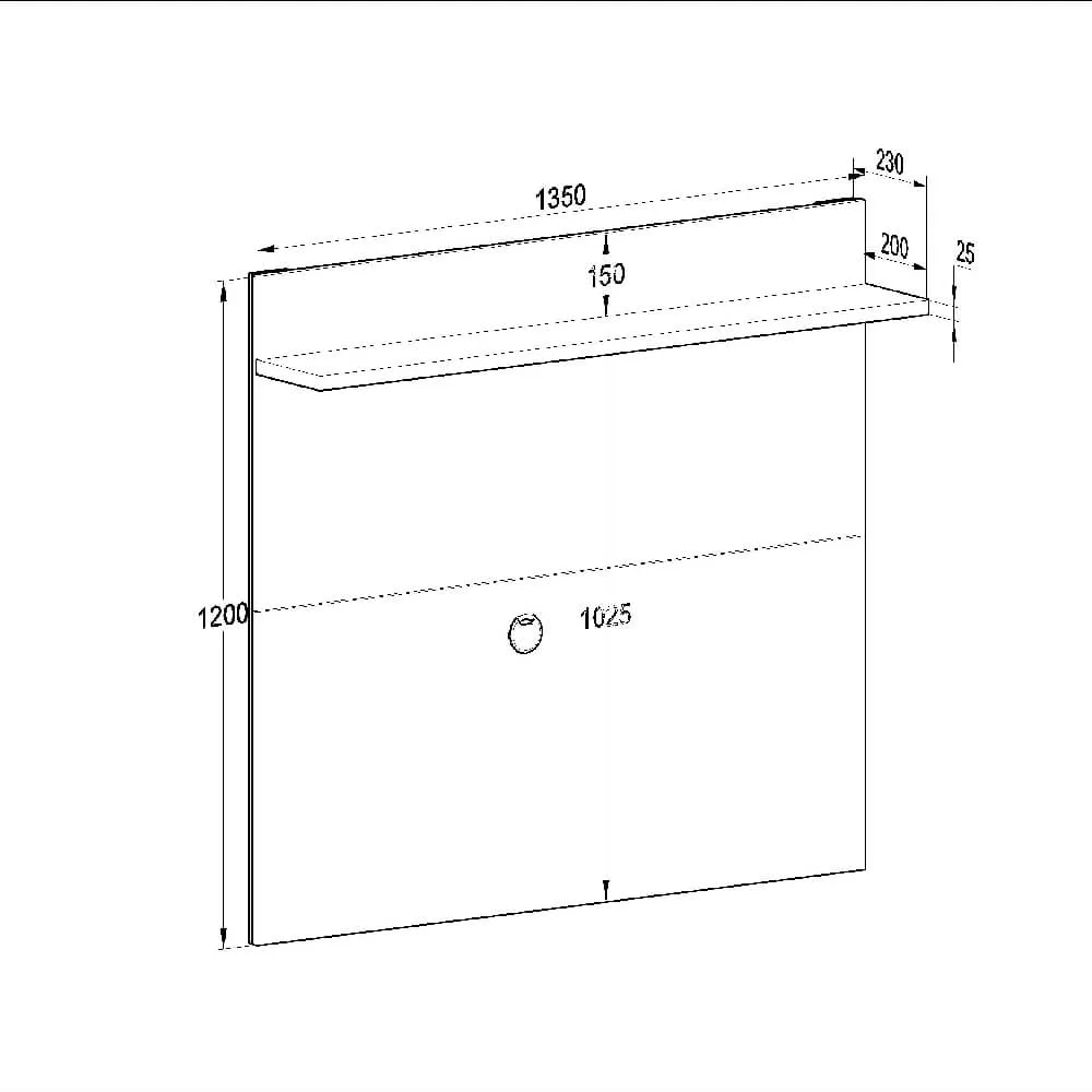 Painel para TV até 40" Quiditá Benevello 2034 Branco/Siena SE