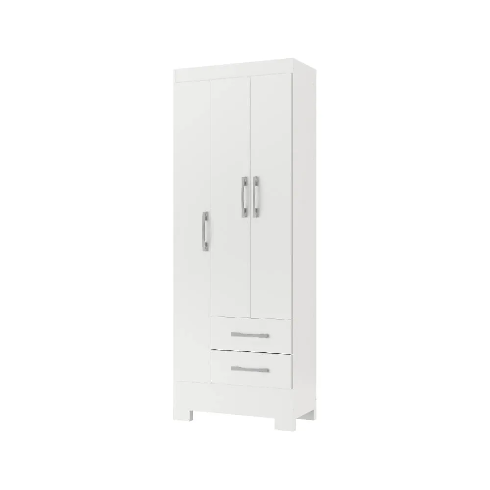 Guarda Roupa 3 Portas Rodial Rio Grande 11GR3223 com 2 Gavetas Branco SE