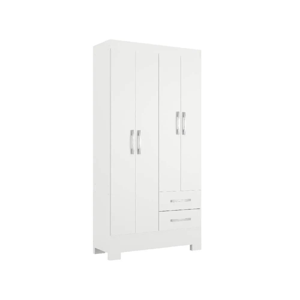 Guarda Roupa 4 Portas Rodial Imperatriz 11GR4223 com 2 Gavetas Branco PE