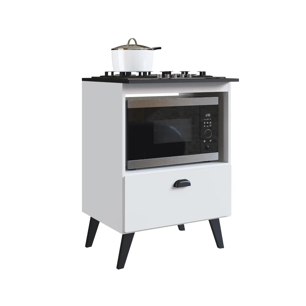 Balcão para Forno Art in Móveis Mia Coccina BL060 BR Branco SE