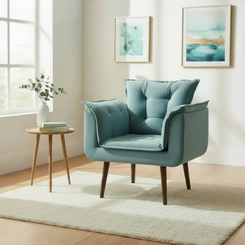 Poltrona MS Decor Silicia PSPT Turquesa