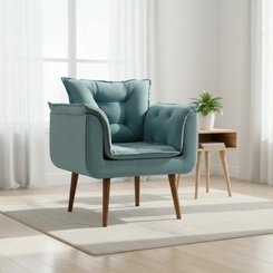 Poltrona MS Decor Silicia PSPT Turquesa
