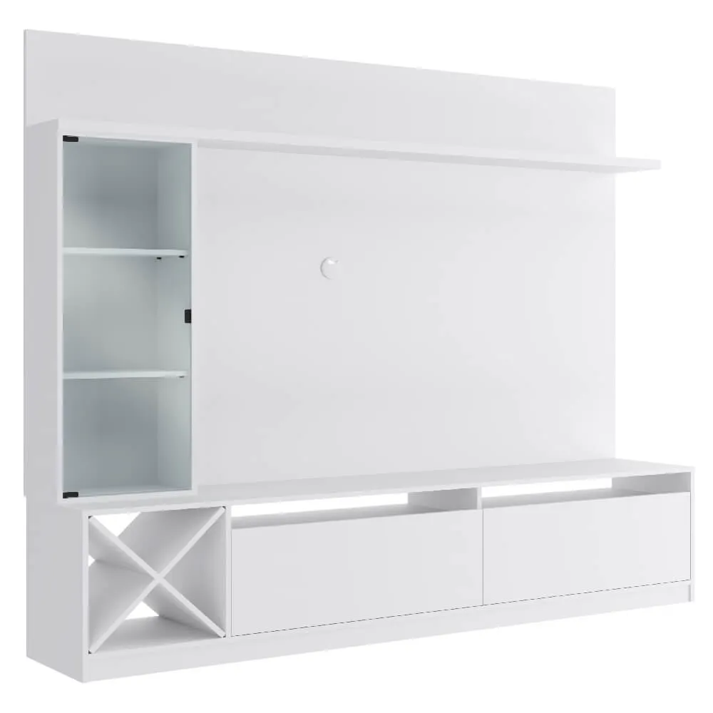 Rack para TV com Painel Quiditá Home 2021 BAC Branco SE