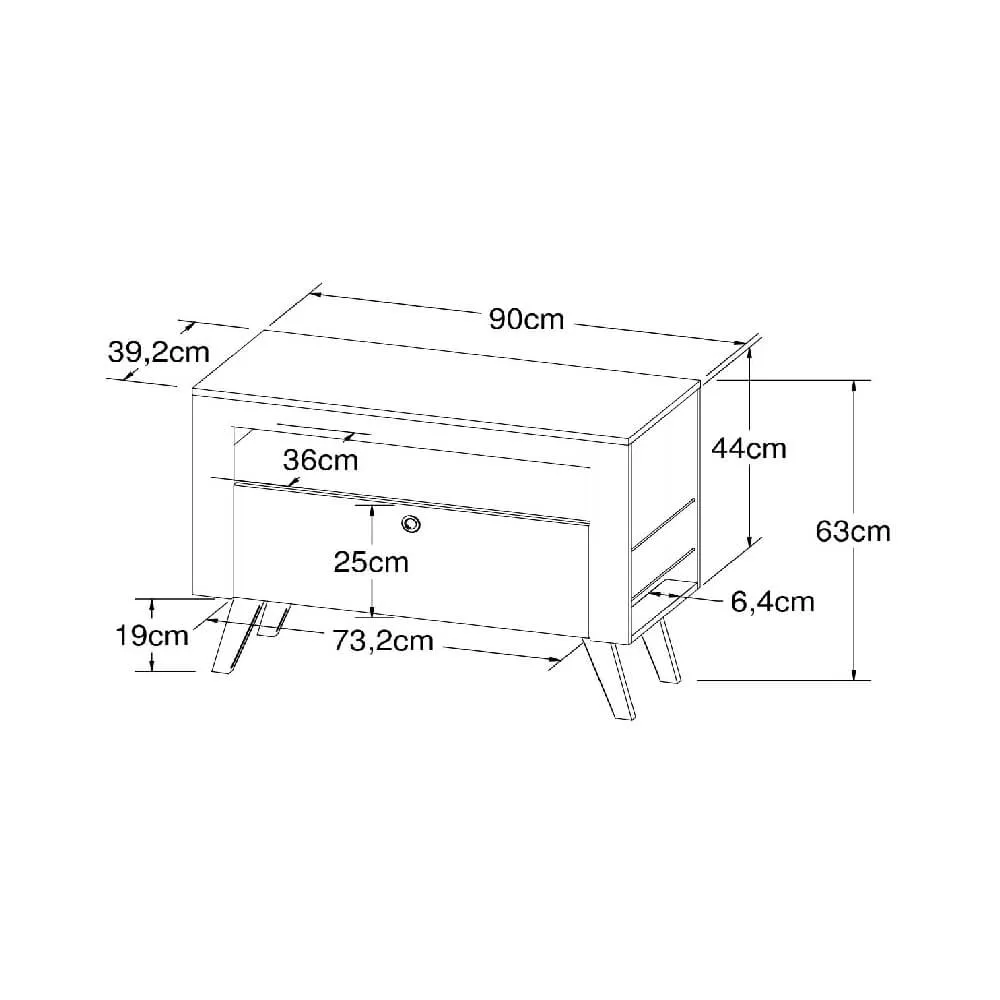 Rack para TV até 36" Art in Móveis Toronto RA900 MT Montana SE