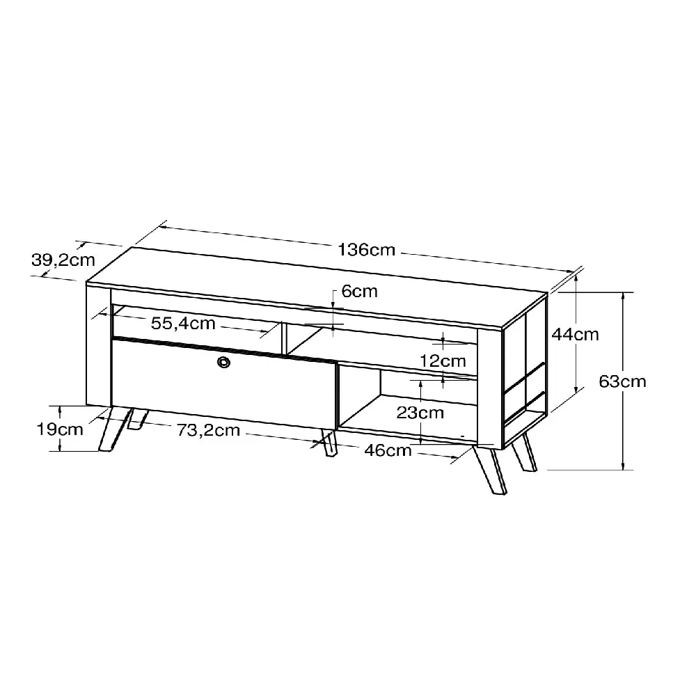 Rack para TV até 55" Art in Móveis Montreal RA1400 MT Montana SE