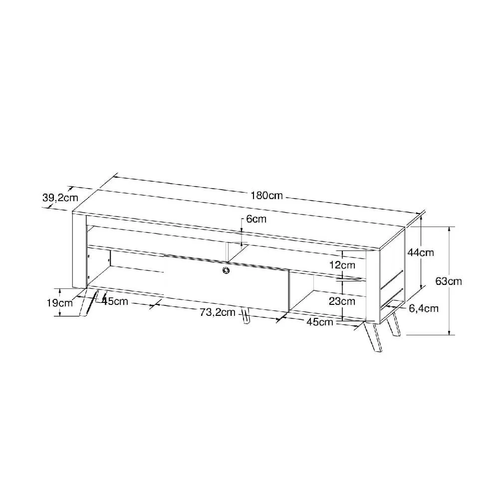 Rack para TV até 70" Art in Móveis Montreal RA1800 BR Branco SE