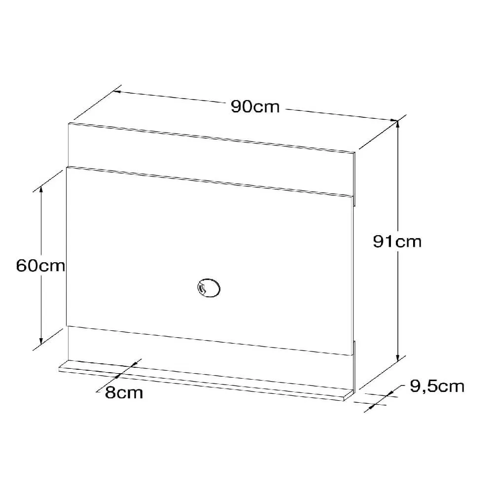 Home para TV até 36" Art In Móveis Canada CJ021 BR Branco SE