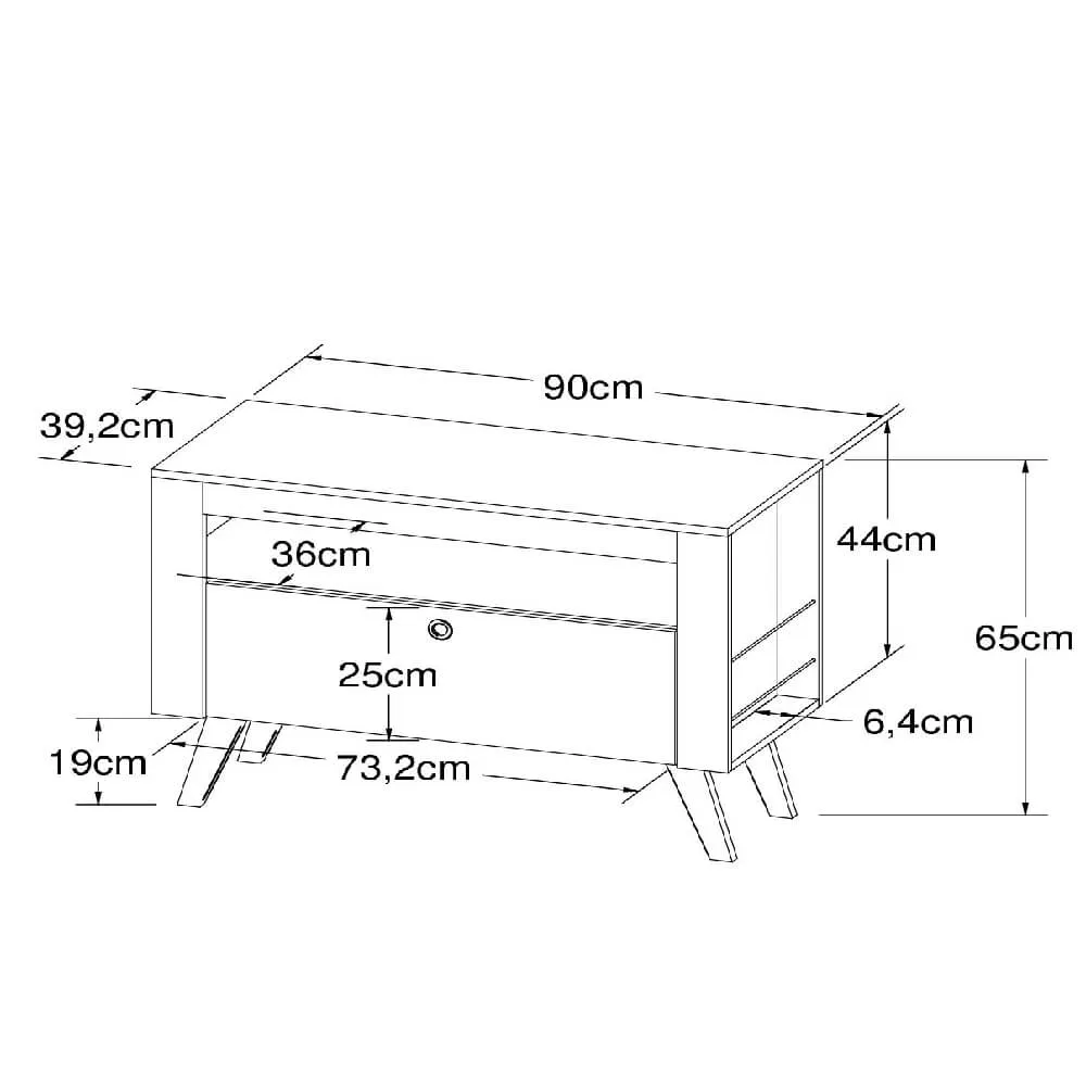 Home para TV até 36" Art In Móveis Canada CJ021 BR Branco SE