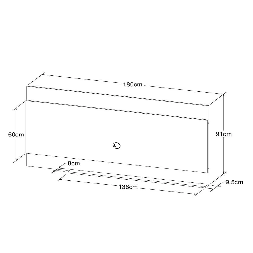 Home para TV até 70" Art In Móveis Itália CJ023 BR Branco SE