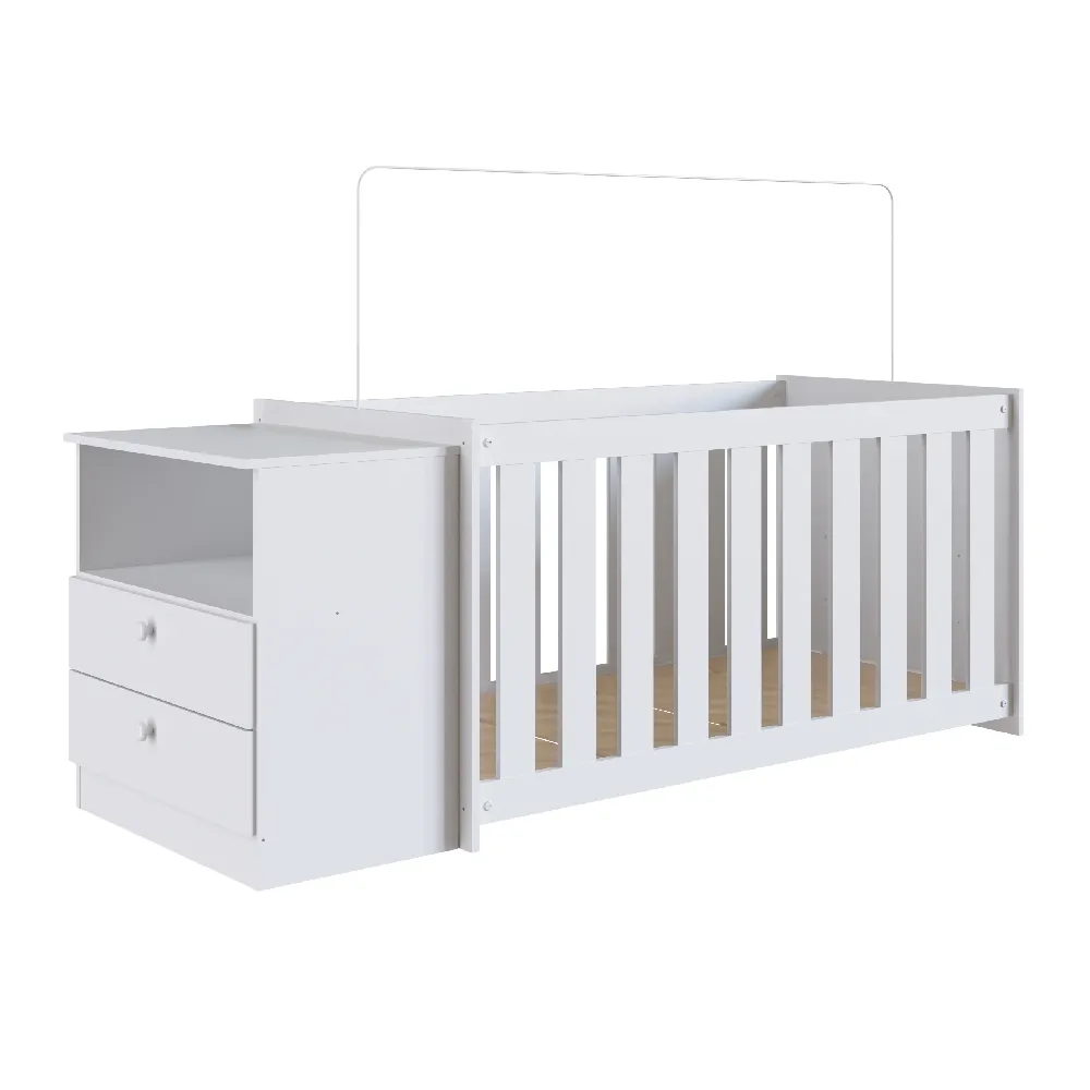 Conjunto para quarto de bebê Completa Móveis Aconchego LA006BCBC Branco SE