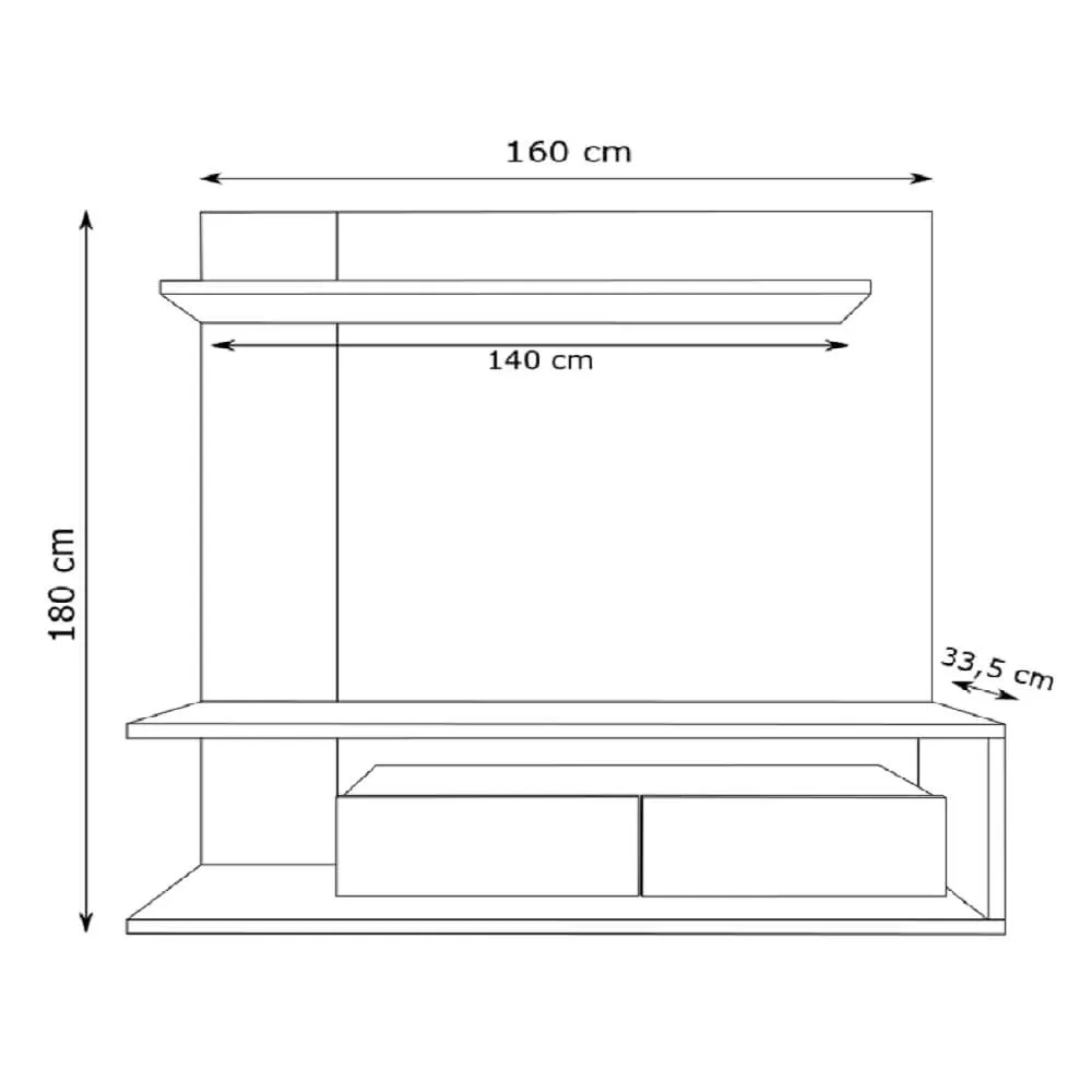 Painel para TV até 50" Estilare EST208 10202080103 Branco SE