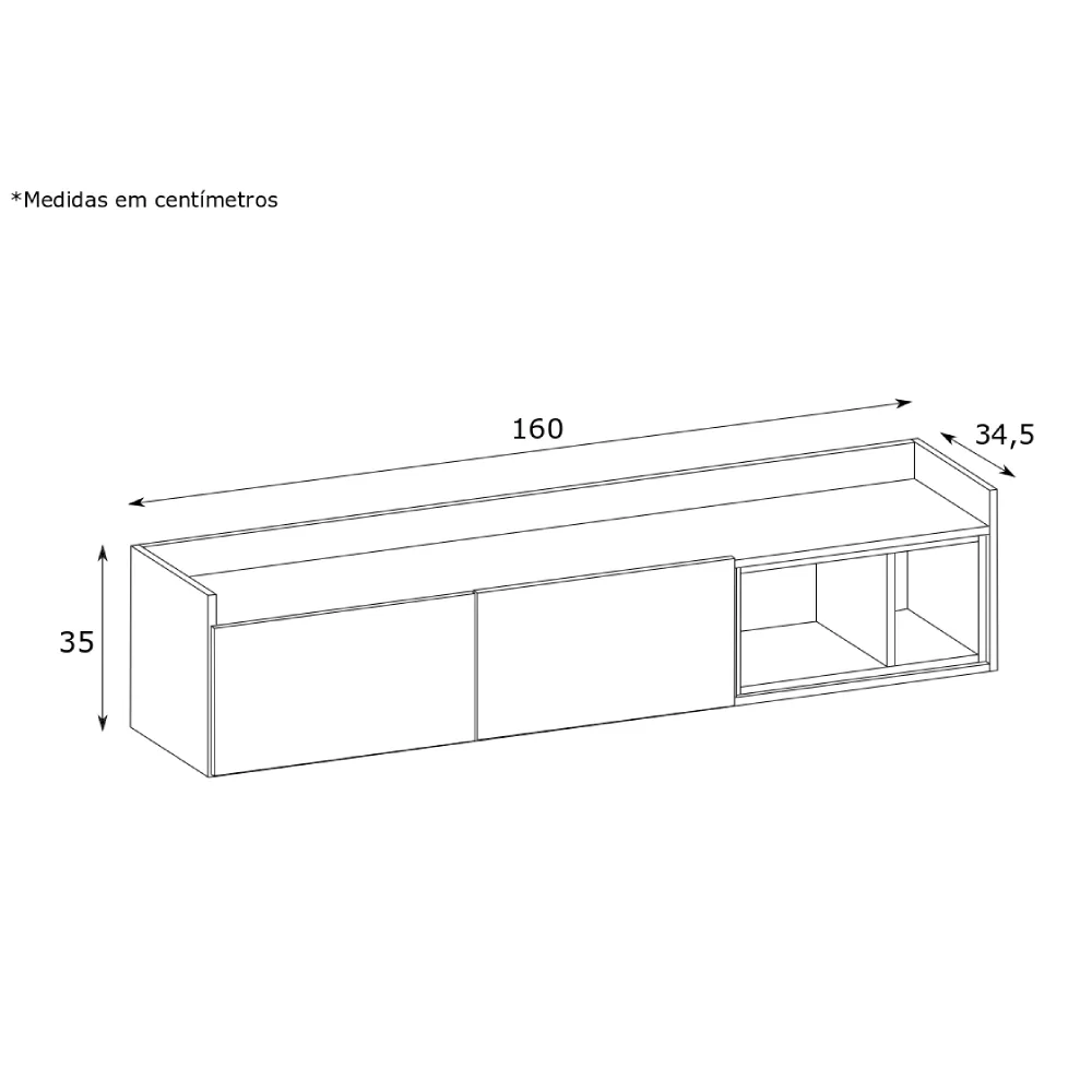 Rack para TV Estilare EST205 10202050203 Madeirado SE