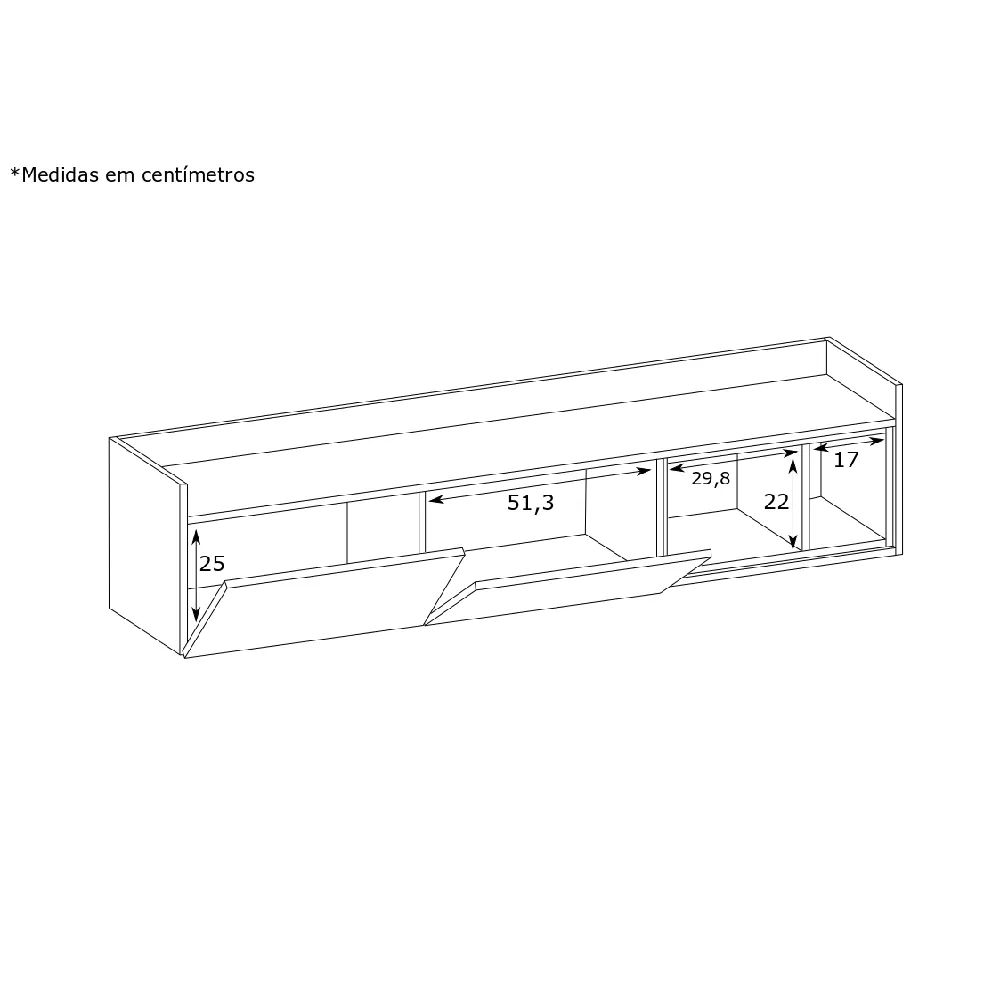 Rack para TV Estilare EST205 10202050203 Madeirado SE