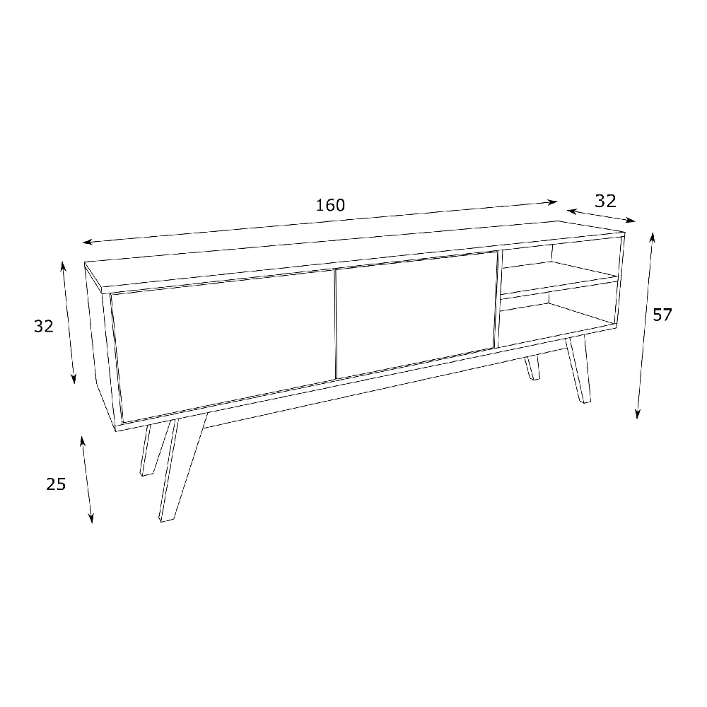 Rack para TV Estilare RA10 10800100100 Branco SE