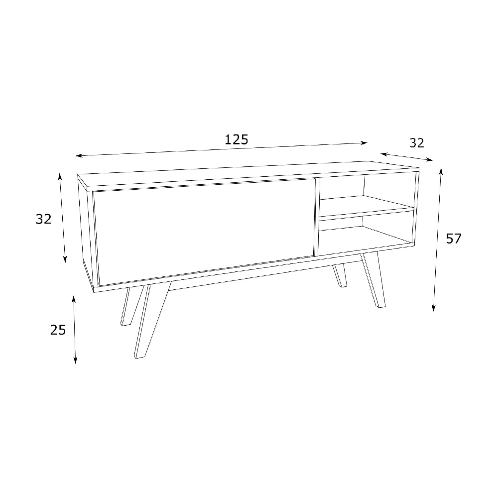 Rack para TV Estilare RA08 10800080100 Branco SE