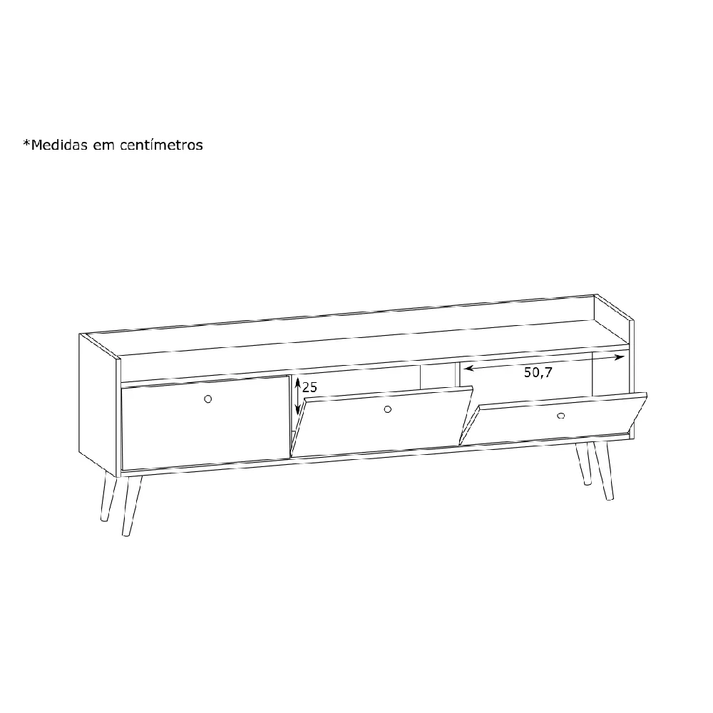 Rack para TV Estilare EST207 10202070100 Madeirado SE