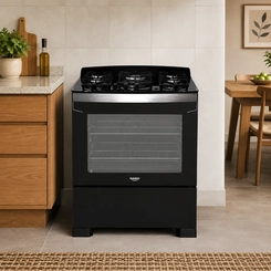 Fogão 5 Bocas Mesa de Vidro Dako Diplomata Preto Bivolt