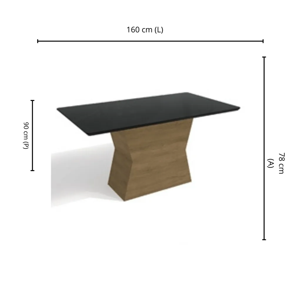 Mesa Kappesberg Tilia CSJ419-FRPRFV7 Freijó/Preto Fosco