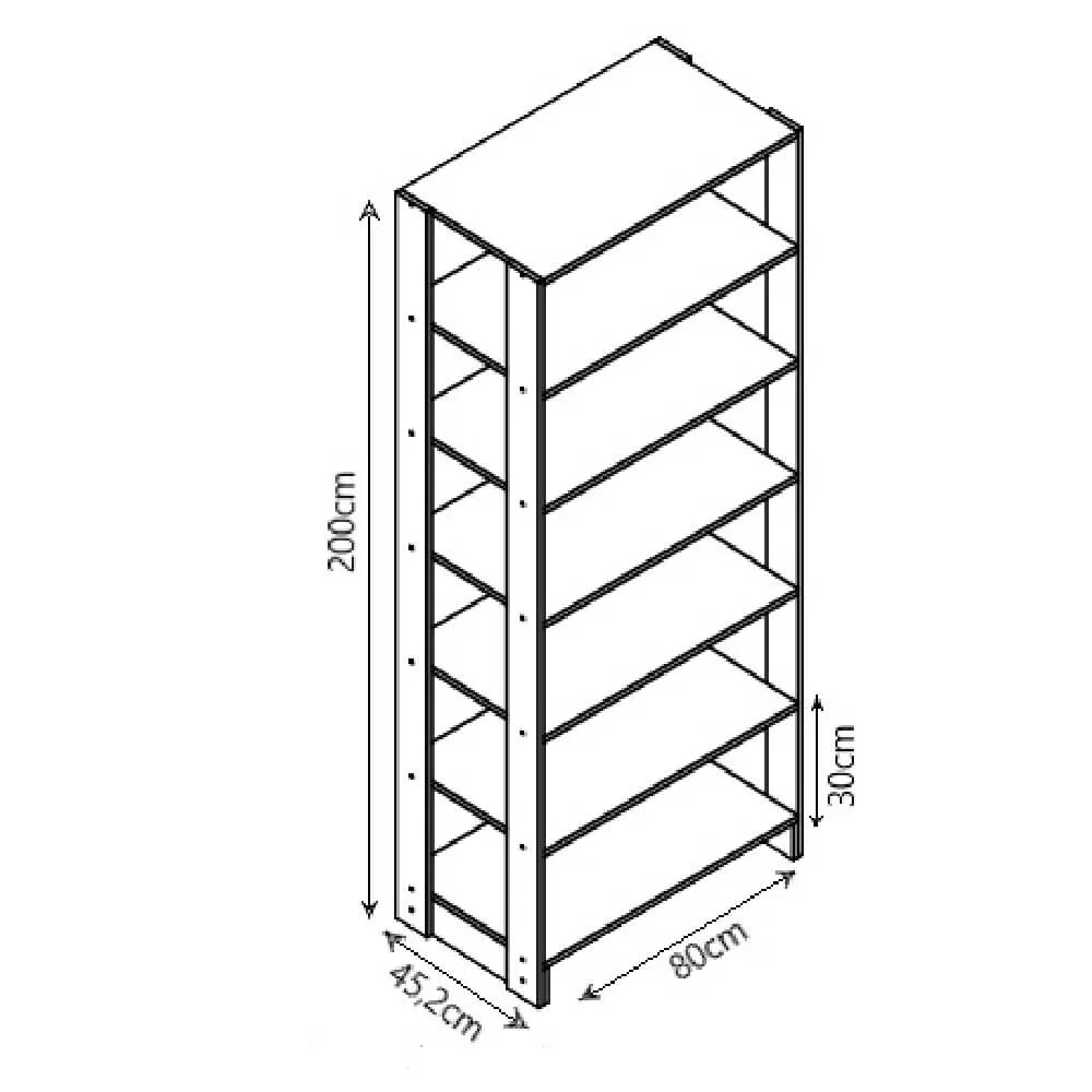 Guarda Roupa Nova Mobile EY101-103.038 Closet Aberto Branco SE