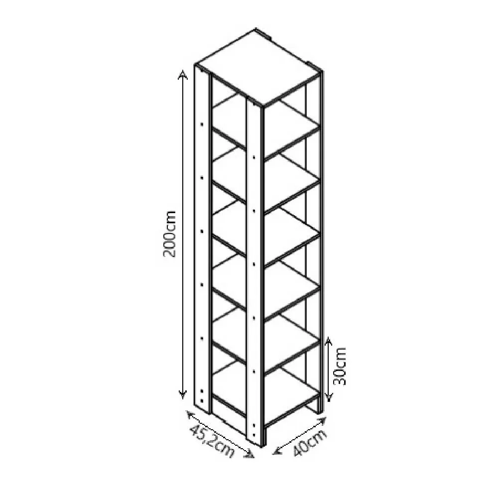 Guarda Roupa Nova Mobile EY101-104.058 Closet Aberto com 3 Gavetas Grafite intenso SE