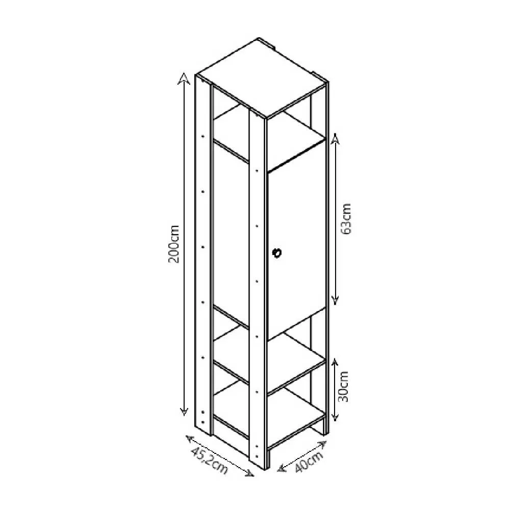 Guarda Roupa Nova Mobile EY101-107.038 Branco SE