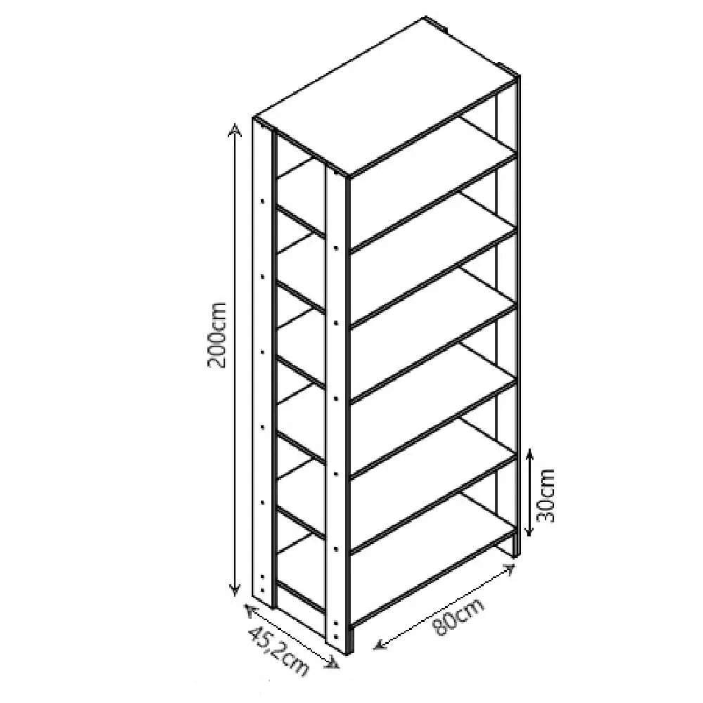 Guarda Roupa Nova Mobile EY102-103.038 Closet Aberto com 3 Gavetas Branco SE