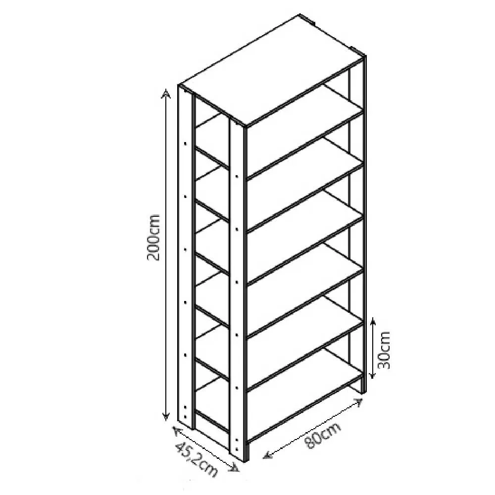 Guarda Roupa Nova Mobile EY102-103.058 Closet Aberto com 3 Gavetas Grafite intenso SE